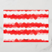 Bold Modern Retro Rood Feestelijk lijst Folie Feestdagenkaart (Achterkant)