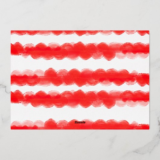 Bold Modern Retro Rood Feestelijk lijst Folie Feestdagenkaart (Achterkant)