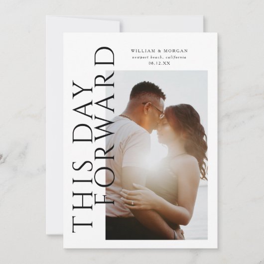 Bold Modern Save the Date Photo (Voorkant)