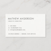 BOLD MODERN SILVER FAUX ANGLE STRIPED LINE PATTERN VISITEKAARTJE (Achterkant)