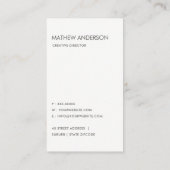 BOLD MODERN SILVER FAUX STRIPED LINE PATTERN VISITEKAARTJE (Achterkant)