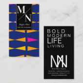 Bold Modern Tribal Home Interior Designer Stylist Visitekaartje (Voorkant / Achterkant)