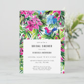 Bold Modern Tropical Foliage Vrijgezellenfeest Kaart (Staand voorkant)