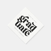 Bold Modern Type White Graduation Party Napkins Servet (Hoek)