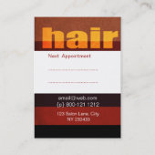 Bold Modern Typography Hair Salon Salons Afsprakenkaartje (Achterkant)