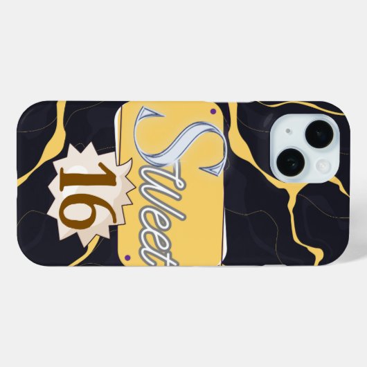 Bold Modern Typography iPhone Case – Minimal cover (Achterkant (horizontaal))