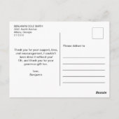 Bold Modern Typography Photo Afstuderen Dank je Briefkaart (Achterkant)