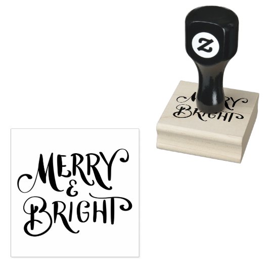 Bold Modern | vrolijk helder vakantiescript Rubberstempel (Gestempeld)