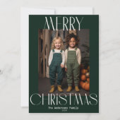 Bold Modern Vrolijk Kerstfeest Feestdagenkaart (Voorkant)