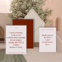 Bold Modern Wedding Invitation II