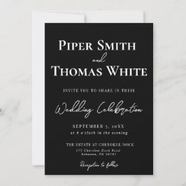 Bold Modern Wedding Invitation | Minimalistisch Kaart