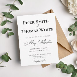 Bold Modern Wedding Invitation | Minimalistisch Kaart