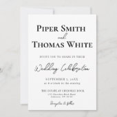 Bold Modern Wedding Invitation | Minimalistisch Kaart (Voorkant)