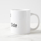 Bold Modern White Name Faith God Is On Your Side Grote Koffiekop (Rechts)