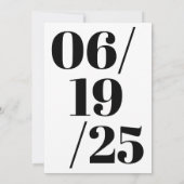 Bold Modern Zwart-wit Graduation Party Kaart (Achterkant)