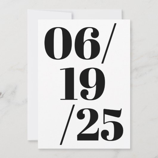 Bold Modern Zwart-wit Graduation Party Kaart (Achterkant)