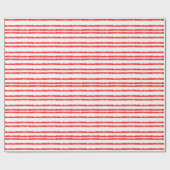 Bold Moderne Retro Rode Feestelijke Kerstvakantie Cadeaupapier (Vlak)