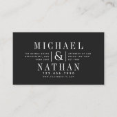 Bold moderne zwarte advocaat advocaat visitekaartje (Voorkant)