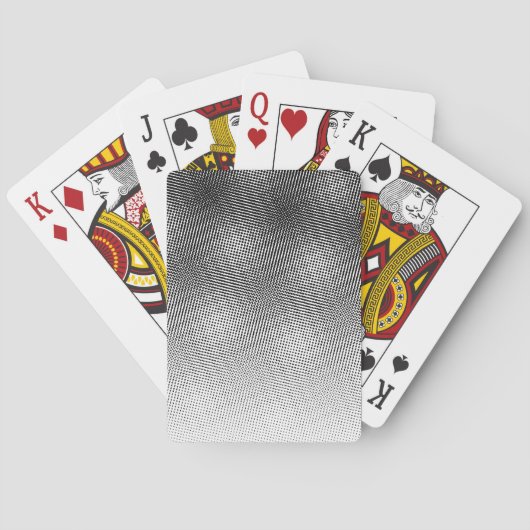 Bold Moiré Pattern Black and White Gradient Pokerkaarten (Achterkant)