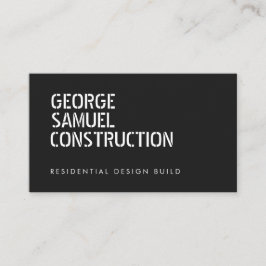 Bold Molded Construction Business QR Code Black Visitekaartje