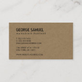 Bold Molded Construction Business QR Code Tan Visitekaartje (Achterkant)