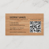 Bold Molded Construction Business QR Code Visitekaartje (Achterkant)