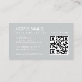 Bold Molded Construction Business QR Code Visitekaartje (Achterkant)