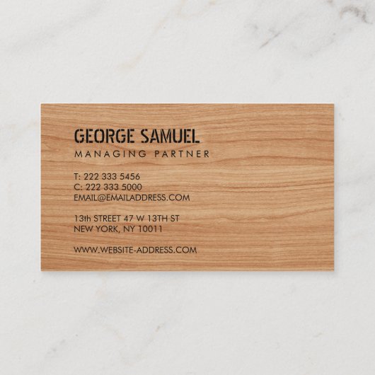 Bold Molded Construction Business QR Code Wooden Visitekaartje (Achterkant)