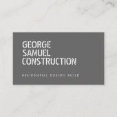 Bold Molded Real Estate Business QR Code Light Ash Visitekaartje (Voorkant)