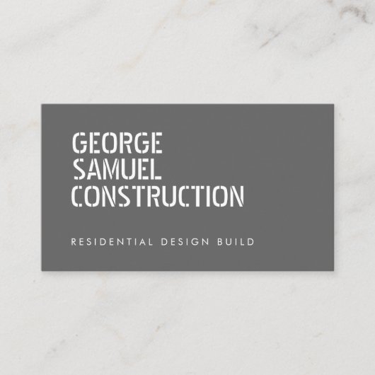 Bold Molded Real Estate Business QR Code Light Ash Visitekaartje (Voorkant)