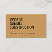 Bold Molded Realtor Business QR Code Light Tan Visitekaartje (Voorkant)