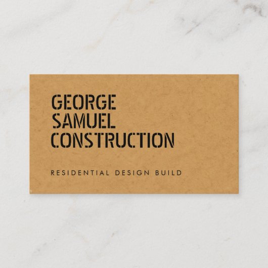 Bold Molded Realtor Business QR Code Light Tan Visitekaartje (Voorkant)