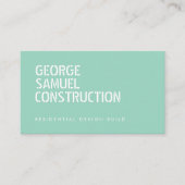 Bold Molded Realtor QR Code Light Teal Green Visitekaartje (Voorkant)