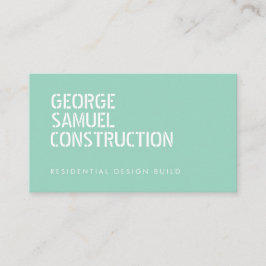 Bold Molded Realtor QR Code Light Teal Green Visitekaartje