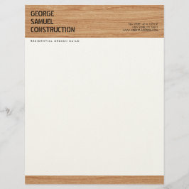 Bold Molded Wood Texture Construction Business Briefhoofd