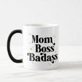 Bold Mom Boss Badass Coffee Mok Modern Zwart Goud (Links)