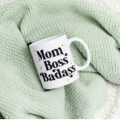 Bold Mom Boss Badass Coffee Mok Modern Zwart Goud
