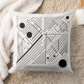 Bold Monochrome Geometry Kussen (Deken)