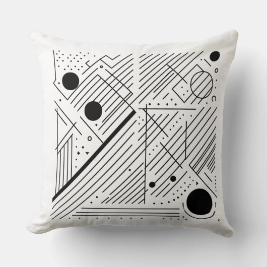 Bold Monochrome Geometry Kussen (Voorkant)