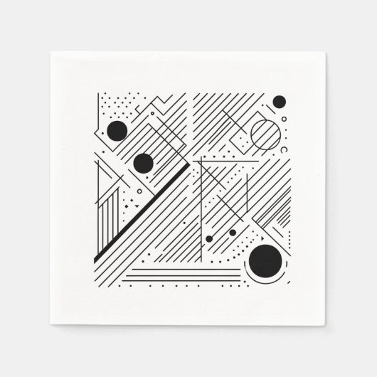 Bold Monochrome Geometry Servet (Voorkant)