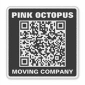 Bold Monochrome QR Code Waterproof Car Sticker (Voorkant)