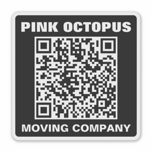 Bold Monochrome QR Code Waterproof Car Sticker (Voorkant)