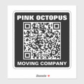 Bold Monochrome QR Code Waterproof Car Sticker (Vel)