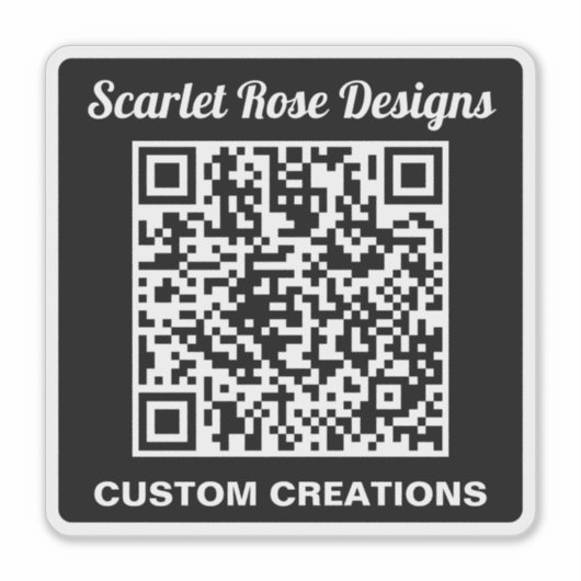 Bold Monochrome QR Code Waterproof Car Sticker (Voorkant)