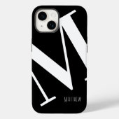 Bold Monogram Black White Case-Mate iPhone Case (Achterkant)