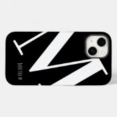 Bold Monogram Black White Case-Mate iPhone Case (Achterkant (horizontaal))