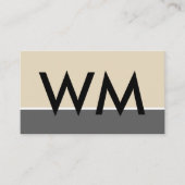 Bold Monogram Company Beige Gray Visitekaartje (Voorkant)