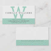 BOLD MONOGRAM LOGO modern eenvoudig initiaal munt Visitekaartje (Voorkant / Achterkant)