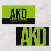 Bold Monogram Visitekaartje Black Green (Voorkant / Achterkant)