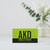 Bold Monogram Visitekaartje Black Green (Staand voorkant)